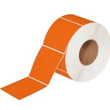 4x4 Orange Thermal Transfer Labels 1500/Roll THL139RG - alias listing