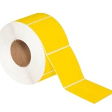 4x4 Yellow Thermal Transfer Labels 1500/Roll THL139YW - alias listing