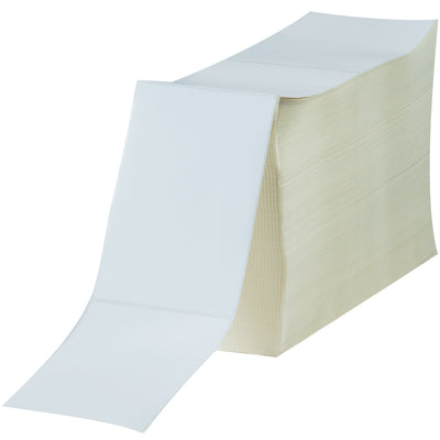 Eliminate manual label reloading with fanfold-style 4x6 thermal transfer labels designed for high-volume shipping operations. Bright white matte coated facestock with permanent pressure-sensitive adhesive works seamlessly with Zebra, Datamax, Sato, and compatible thermal label printers. Pre-perforated fanfold format ships in a case of 2.