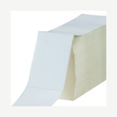 4x4 White Fanfold Thermal Transfer Labels 3000/Roll