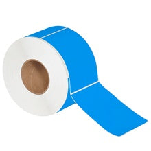 4x6 Fluorescent Blue Thermal Transfer Labels - High Visibility