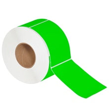 4x6 Fluorescent Green Thermal Transfer Labels - High Visibility