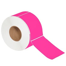 4x6 Fluorescent Pink Thermal Transfer Labels - High Visibility