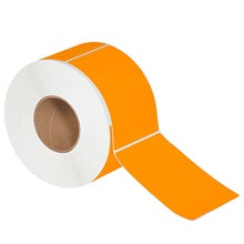 4x6 Fluorescent Orange Thermal Transfer Labels - High Visibility