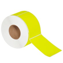 4x6 Fluorescent Yellow Thermal Transfer Labels - High Visibility