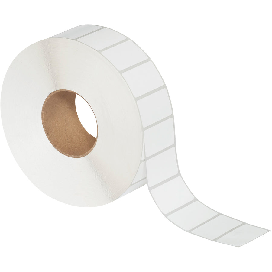 Professional-grade 1.25" x 2.25" direct thermal labels with bright white topcoated facestock designed for high-volume shipping operations. Zero ribbon required–print directly with Zebra, Datamax, Sato and compatible thermal printers. Ships as case of 4 rolls with excellent barcode clarity and durability in demanding logistics environments.