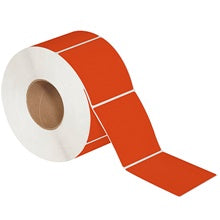 4x4 Red Direct Thermal Labels 1500/Roll