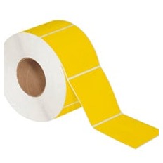 4x4 Yellow Direct Thermal Labels 1500/Roll THL548 - alias listing