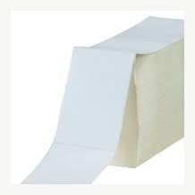 4x4 White Direct Thermal Label Fanfold 3000/Roll