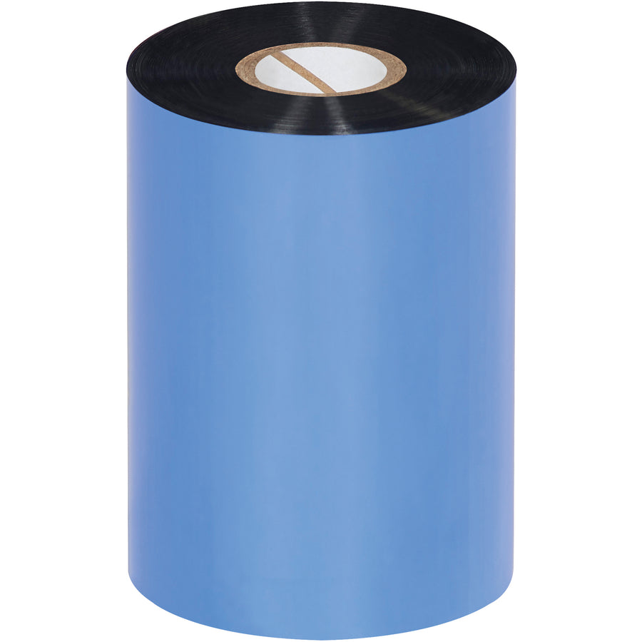 Professional-grade black wax thermal ribbons sized 4.02" x 1476' designed for Zebra, Sato, and Datamax thermal printers. Each case contains 24 ribbons with Printhead Saver anti-static coating that extends printhead life and reduces operating costs. Print high-definition barcodes, labels, and symbols at speeds up to 12 IPS with lower temperature requirements.