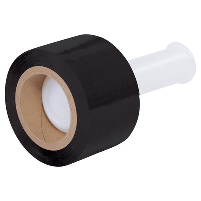 Replace strapping and tape with this economical 3" x 80 Gauge black bundling stretch film. Each case contains 18 rolls of 1000' cast film plus one plastic dispenser. Quieter application, no residue, and ideal for color-coding inventory shipments.