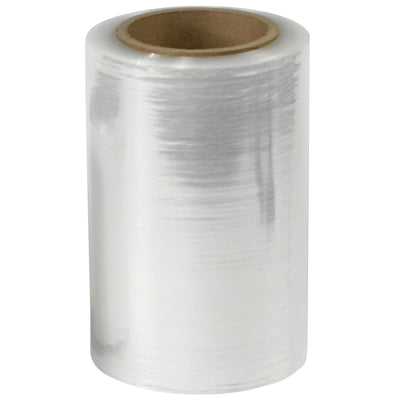 Fast, economical bundling stretch film that replaces strapping and tape. This 80 gauge clear film delivers superior load retention without residue on products. Each case of 4 includes plastic dispensers for immediate use on your warehouse floor.