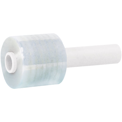 High-performance 80 gauge extended core bundling film with built-in 1" diameter handle for hands-free operation. No dispenser required–reduce labor time and consolidate freight loads instantly. Case of 18 rolls delivers consistent, cost-effective wrapping for warehouses and distribution centers.