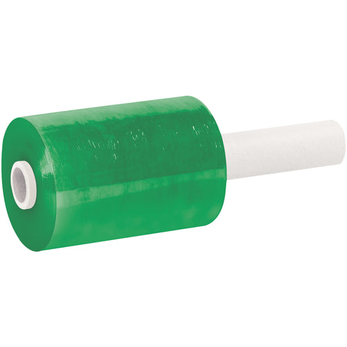 Professional-grade green extended core bundling stretch film designed for rapid hand-wrapping of multiple products. Each 5
