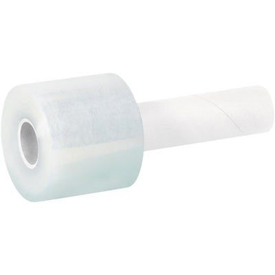 Save time and reduce costs with our 3" x 600' 120 Gauge extended core bundling film. Each roll features a built-in 1" diameter handle for no-dispenser operation, making this cast film ideal for hand wrapping, pallet consolidation, and freight bundling. Case of 18 rolls delivers reliable, quiet performance that outperforms strapping, tape, and twine.