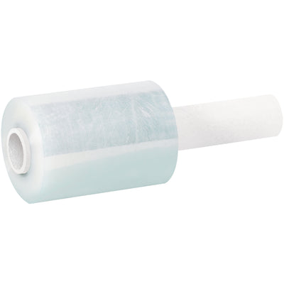 Eliminate strapping, tape, and twine with our 5" x 600' extended core bundling film (150 gauge). Each roll features a built-in 1" diameter handle for one-handed operation–no dispenser required. Packrift's quiet cast film consolidates items faster and more economically for warehouse and freight operations.