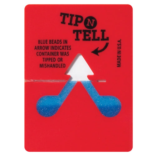 Tip-N-Tell Indicators provide instant visual damage detection for in-transit packages. These 3.87