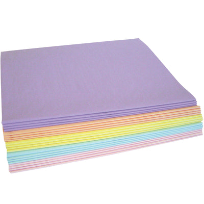 Get 480 sheets of premium 10# basis weight tissue paper in five pastel colors–perfect for void fill, wrapping, and protective packaging in one case. Each 20x30" sheet delivers reliable cushioning and separation without excess waste. Ideal for e-commerce, gift packaging, and industrial applications requiring cost-effective, compliant shipping solutions.
