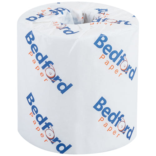 Bedford 2-Ply toilet tissue delivers economical performance for high-volume commercial and industrial facilities. Each case contains 96 rolls of reliable white bathroom tissue that balances cost-efficiency with dependable quality. Perfect for offices, warehouses, and manufacturing operations seeking budget-friendly janitorial supplies without compromising on essential performance.
