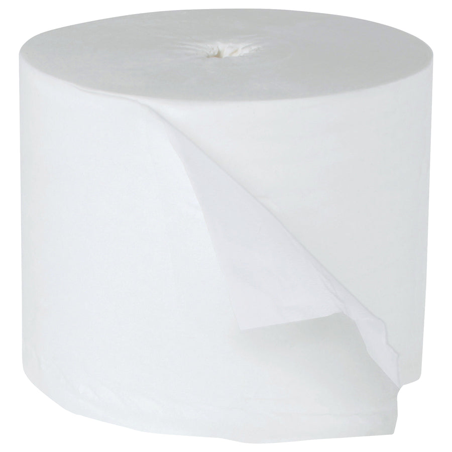 Scott® Essential™ 2-Ply Coreless Bathroom Tissue delivers efficiency and cost savings with fewer refills and less waste. This white paper tissue combines extra softness with extra strength–ideal for high-traffic commercial restrooms. Sold as a case of 36 rolls.