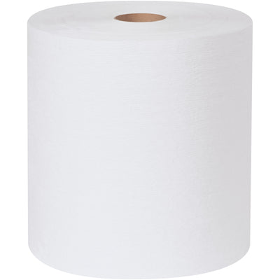 Scott Essential Plus hard wound roll towels deliver reliable, cost-efficient hand drying for high-traffic commercial facilities. Each case includes 12 rolls of 8" x 600' white paper towels designed for automatic dispensers. Engineered for durability and ease of use without compromising on quality.
