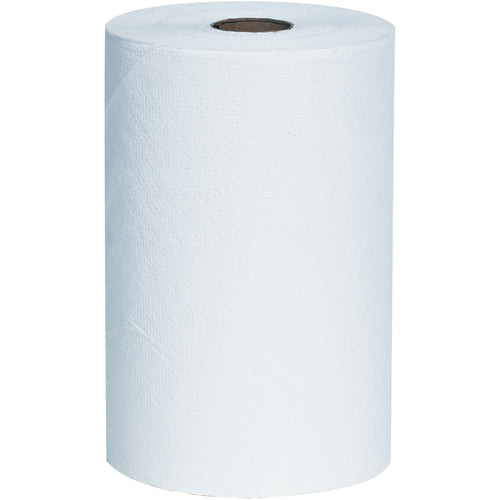Economical white hard wound roll towels sized 8