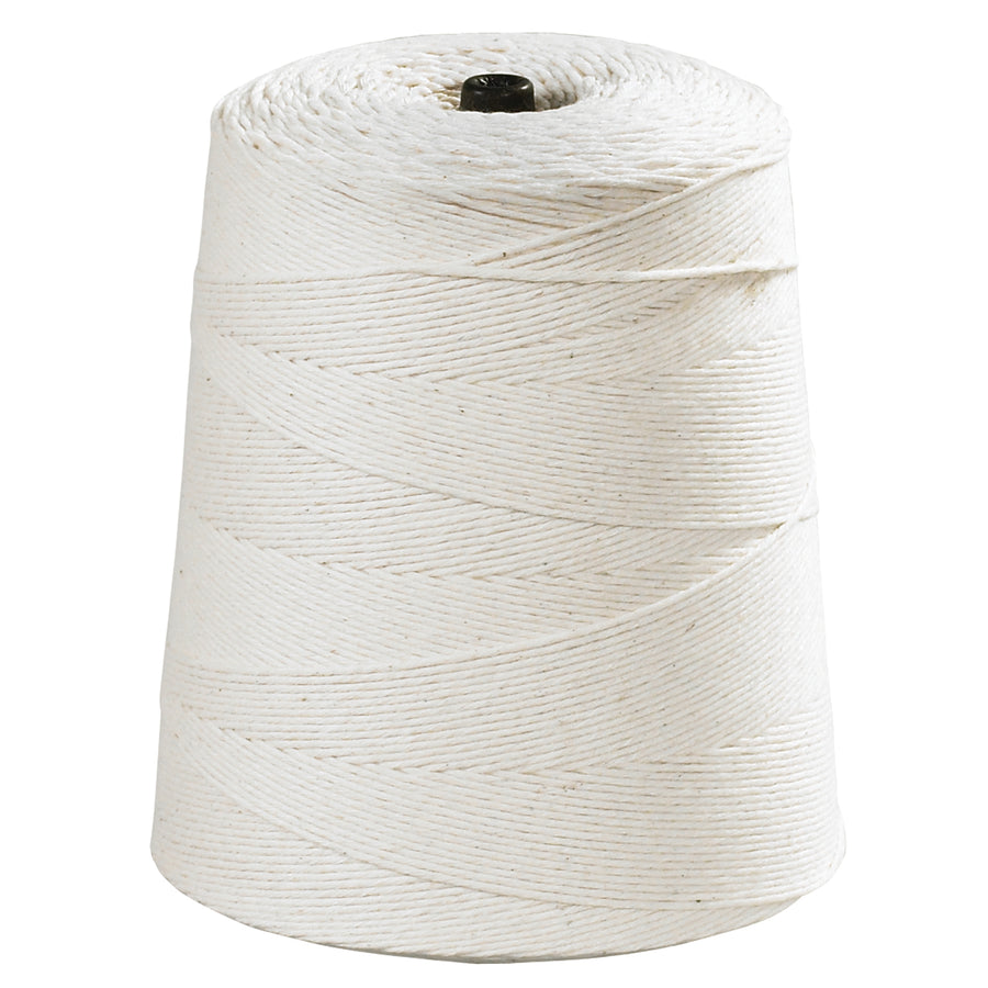 Heavy-duty 16-ply cotton twine with 40 lb tensile strength delivers reliable performance for industrial bundling, packaging, and secure fastening. The 3100' spool provides extended coverage per case, while natural cotton construction absorbs moisture and forms tight, compact knots. Ideal for warehouses, manufacturing, and shipping operations requiring compliance-grade tying solutions.