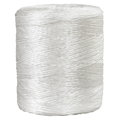 Heavy-duty polypropylene tying twine with 315 lb tensile strength delivers superior holding power for demanding packaging applications. The 4200' case provides extended coverage with minimal stretch and exceptional durability. Rot, mildew, and insect resistant with a smooth surface that's easy on hands.