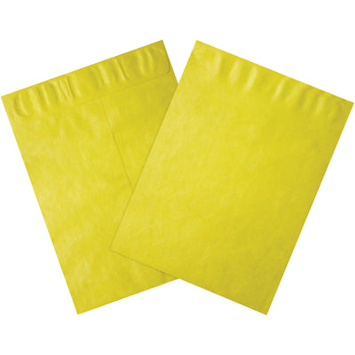 Premium 12 x 15.5" yellow Tyvek mailers with self-seal closure deliver unmatched durability and professional appearance. Made from 14 lb. olefin material‚10 times stronger than paper‚these puncture and tear-resistant envelopes protect contents through rough handling and shipping. One case of 100 keeps your mailing operations running efficiently.