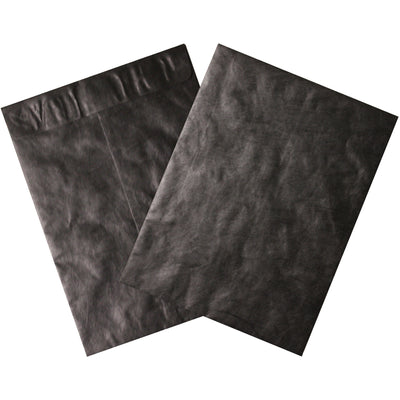 Professional black Tyvek¬Æ envelopes designed for industrial shipping and secure document mailing. 10 times stronger than paper with self-sealing closure for ease of use. Case of 100 units‚reliable protection for high-volume operations.