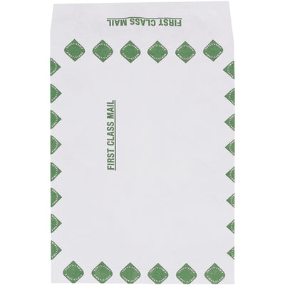 Ship bulky items safely with these 10x13x1.5" expandable Tyvek envelopes featuring self-seal closure and superior tear, puncture, and moisture protection. Made from 18 lb. olefin material‚10 times stronger than paper envelopes‚and First Class certified for compliance. Order by the case: 100 envelopes per box.