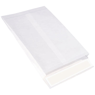 Expand your shipping protection with these 13x10x1.5" white Tyvek envelopes featuring self-seal closure and superior tear, puncture, and moisture resistance. Constructed from durable 18 lb. olefin and 10 times stronger than standard paper mailers. Case of 100 envelopes ready to ship.