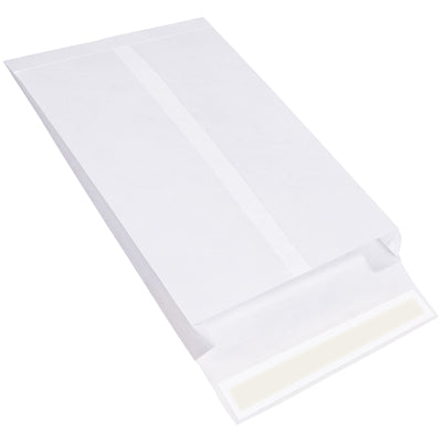 Ship with confidence using these 16x12x2 expandable Tyvek envelopes, 10 times stronger than paper and built for puncture, tear, and moisture protection. Constructed from 18 lb. olefin with self-seal closure and 2-inch expansion capacity for bulky items. Case of 100 mailers ready to ship.