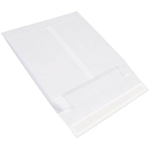Ship bulky items with confidence using these 16x12x4 white Tyvek expandable envelopes. Constructed from durable 18 lb. olefin, they're 10 times stronger than paper and feature self-sealing closures for quick, compliant shipping. 50 per case–the industrial packaging solution that protects your products and your bottom line.