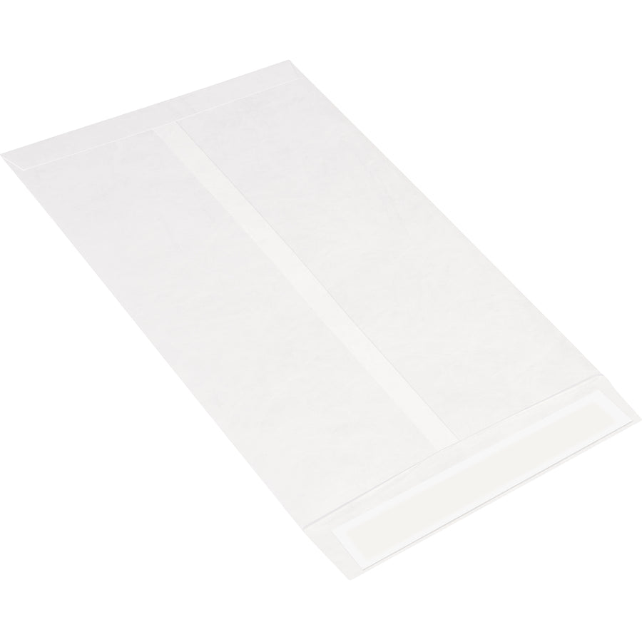 Superior protection meets ease of use. These 10x15 white Tyvek self-seal envelopes feature 14 lb. olefin construction–10x stronger than paper–with built-in self-adhesive closure. Each case of 100 delivers reliable waterproof, tear-resistant performance for documents, samples, and shipping-sensitive items.