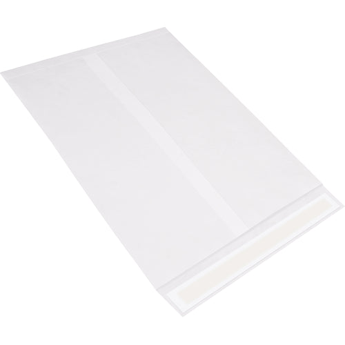 Industrial-strength white Tyvek self-seal mailers built to protect high-value shipments. 23
