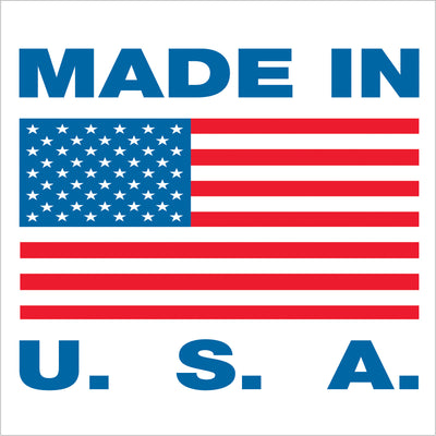 1" x 1" Made in USA Labels, Semi-Gloss Coated, Roll of 500