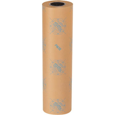 Protect ferrous metal parts from rust, corrosion, and oxidation with this 24" x 200 yard VCI paper roll. Chemically treated to continuously vaporize a protective barrier. One case includes a single industrial-grade 30 lb. basis weight roll for complete metal wrapping and shipping protection.
