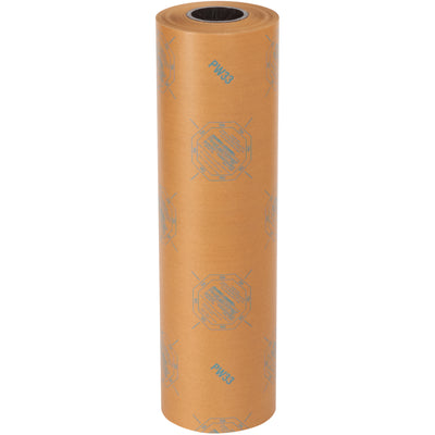 Stop rust before it starts with this 24" x 200 yds VCI waxed industrial roll. The chemically treated 35 lb. paper continuously vaporizes a corrosion-blocking environment around ferrous metal parts and surfaces. One case includes 1 roll‚ideal for wrap and void fill applications requiring reliable, cost-effective corrosion protection.