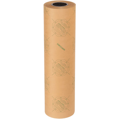 Protect ferrous, non-ferrous, and combination metals with our 24" x 200 yds Multi-Metal VCI paper roll. Chemically treated kraft paper continuously vaporizes to block rust, corrosion, and oxidation during storage and shipment. Sold as one roll per case for maximum durability and compliance.
