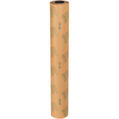 Protect ferrous metal parts from rust and corrosion with this heavy-duty VCI paper roll. The 36" x 100 yard roll features chemically treated kraft paper that continuously vaporizes to block oxidation during long-term storage and shipping. One case contains 1 roll.