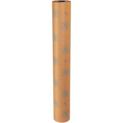 Protect ferrous metal parts from rust and corrosion with this 48" x 200 yard VCI paper roll. The chemically treated 35 lb kraft paper continuously vaporizes to create a corrosion-blocking environment. Ideal for manufacturers, machine shops, and distributors shipping metal components.