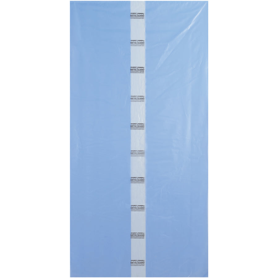 Protect metal components from corrosion with these 35x35x72" 4 mil VCI gusseted poly bags. Built-in corrosion inhibitor eliminates wrapping time while gusseted sides accommodate larger items. Sold by the case of 40 rolls–transparent design lets you identify products without opening packages.