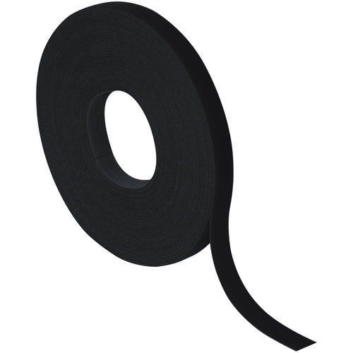 Industrial-strength black VELCRO brand self-grip straps deliver the fastest, easiest way to bundle wires, cords, and cables securely. This 75-foot roll of 1-inch nylon straps features hook on one side and loop on the other‚they attach to themselves for reusable, reclosable fastening without adhesive residue or damage.