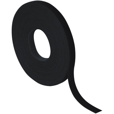 Master cable management with 75 feet of premium black VELCRO Brand self-grip straps. These reusable hook and loop fasteners securely bundle wires, cords, and hoses without damage. Perfect for industrial facilities, warehouses, and shipping operations.