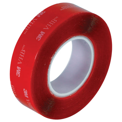 3M VHB 4905 clear very high bond tape eliminates fasteners and welding on glass and acrylic applications. This 1" x 5 yds roll features 20 mil acrylic adhesive, moisture and UV resistance, and -40°F to 200°F temperature range–ideal for skylight sealing and edge-bonding resin-filled glass.