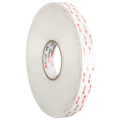 3M VHB™ 4930 Very High Bond tape delivers permanent, ultra-strong adhesion without fasteners, welds, or liquid adhesives. This 1/2" x 5 yard roll of 25-mil white acrylic foam tape resists moisture, solvents, and UV for demanding industrial applications. Ideal for case sealing, stiffener attachment, and metal-to-metal bonding on packing lines.