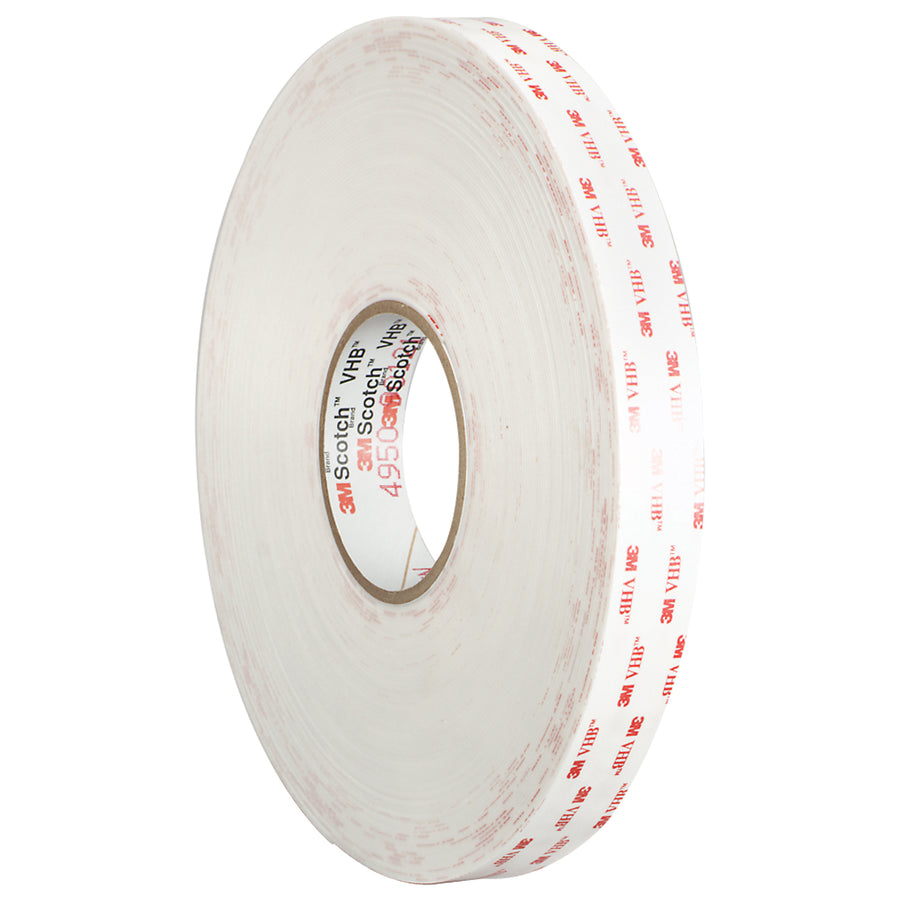 3M VHB‚Ñ¢ 4930 Very High Bond tape delivers permanent, ultra-strong adhesion without fasteners, welds, or liquid adhesives. This 1/2" x 5 yard roll of 25-mil white acrylic foam tape resists moisture, solvents, and UV for demanding industrial applications. Ideal for case sealing, stiffener attachment, and metal-to-metal bonding on packing lines.