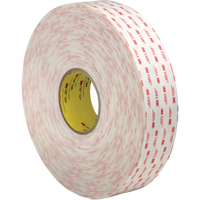 3M 4945 VHB very high bond tape delivers permanent, non-removable adhesion for demanding packing line applications. This 2" x 5 yard roll features 45-mil acrylic foam construction with moisture, UV, and solvent resistance. Ideal for case sealing, equipment bonding, and high-stress packaging where conventional tape fails.
