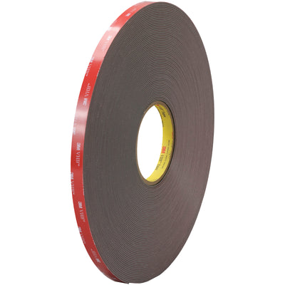 3M VHB 4947F very high bond tape delivers permanent metal-to-metal adhesion without fasteners–ideal for case sealing on high-speed packing lines. This 1/2" x 5yd roll features 45 mil black acrylic foam with temperature range -40°F to 200°F, moisture and UV resistance, and UL 746C listing for electronics applications.